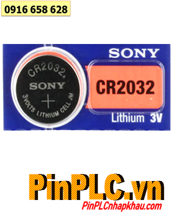 Sony CR2032, Pin đồng xu 3v lithium Sony CR2032 Made in Indonesia